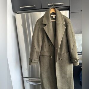 Classic Green Wool Coat. 
Cozy and Warm.